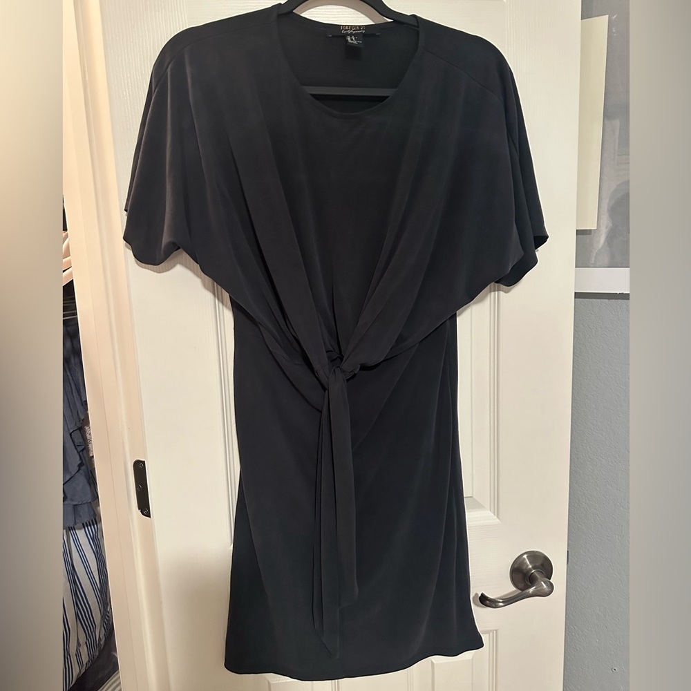 Chic Black Dress with Front Detail